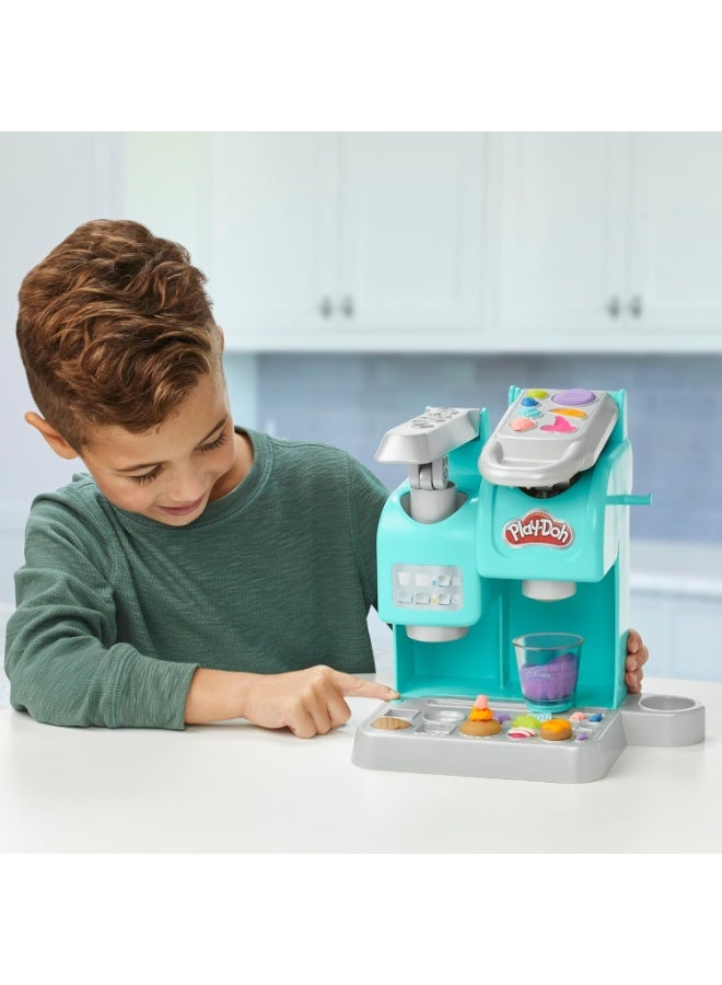 Play-Doh Kitchen Creations Super Colorful Cafe Playset with 20 Accessories and 8 Modeling Compound Cans, Play Food Coffee Toy for Kids 3 Years and Up, Non-Toxic - Image 5